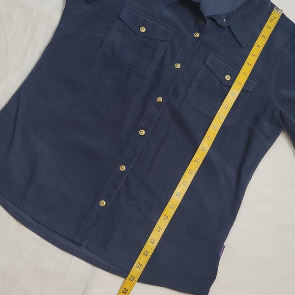 Patagonia long sleeve button down blue shirt sz 4 - Picture 8 of 11